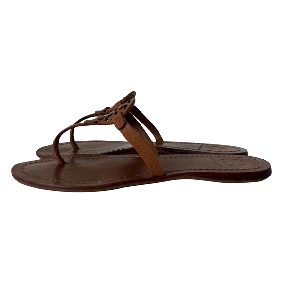 Tory Burch Leather Mini Miller Gabriel Sandals Brown Size 6.5 - Picture 4 of 11